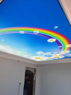 5d Stretch Ceiling Mural With Led