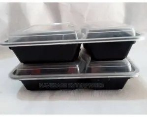 Disposable Takeaway Plates With Cover -200pcs
(2compartment)