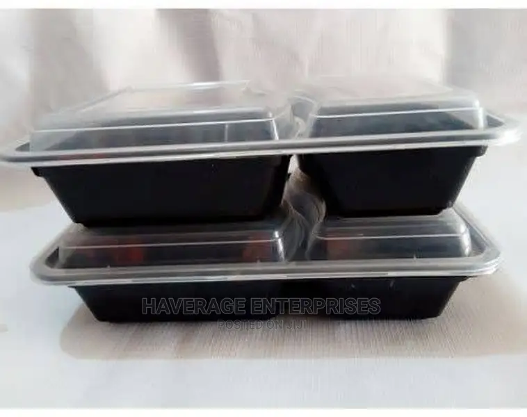 Disposable Takeaway Plates With Cover -200pcs
(2compartment)