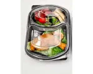 Disposable Takeaway Plates With Cover -200pcs
(2compartment)