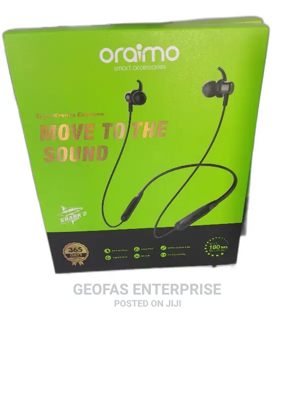 Oraimo Shark2 Move to Sound Wireless Neckband Earphone in Lekki
