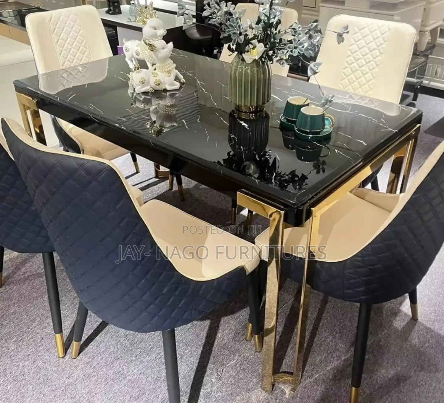 Executive Classic Standard Quality Marble Six Dining Set