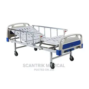 Double Crank Manual Hospital Bed With Rails
