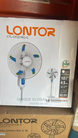 Lontor Rechargeable Standing Fan 18 Inches