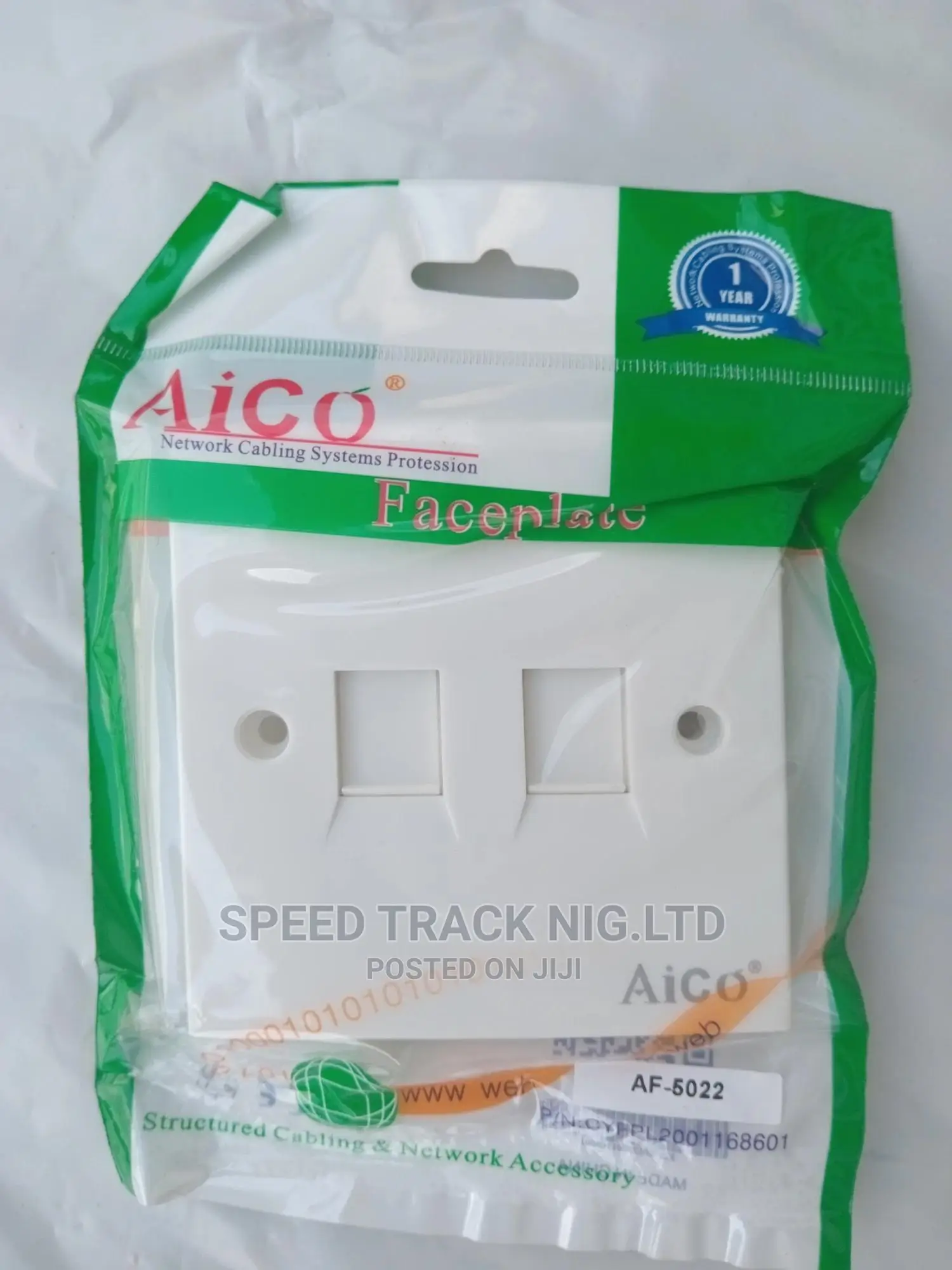 Rj45 Aico Double Faceplate