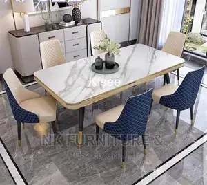 Latest Marble Dining Set by Six