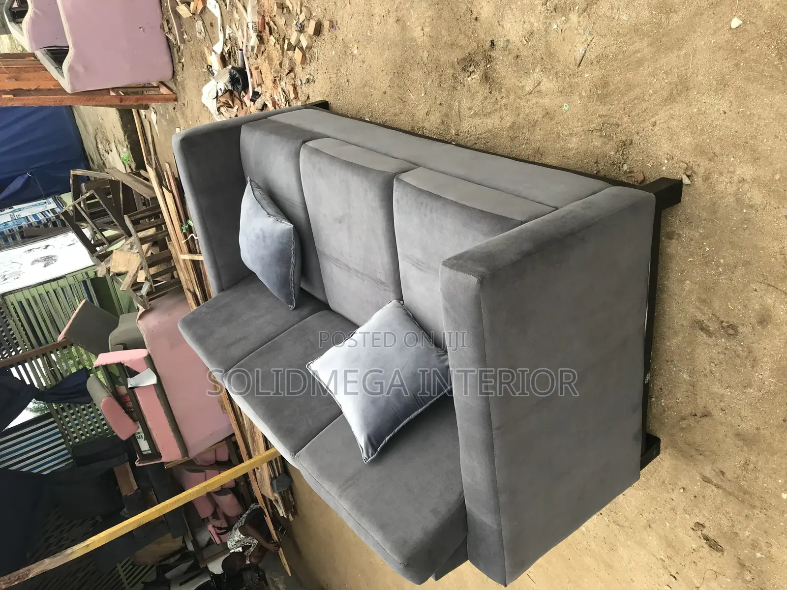 Solid Interior Single 3 Seater Sofa