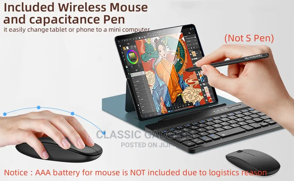 Keyboard With Pen and Mouse for Galaxy Fold 5,4,3 and 2