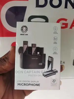 Dual Microphone Typec Green Lion Digital Display