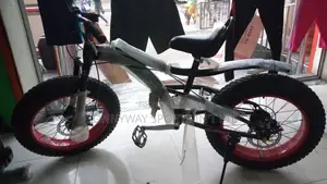 Children Big Tires Riding Bicycle