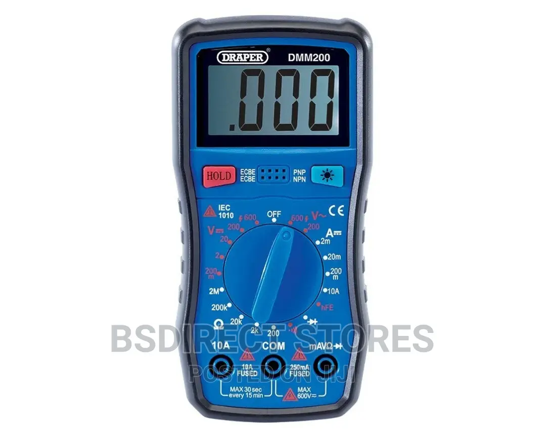 Draper 200 Series Manual Ranging Digital Multimeter, 600v