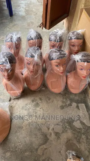 Long Neck Plastic Mannequin Heads