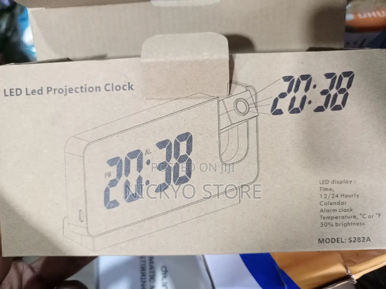 Projection Alarm Clock Large Screen 3 Levels Brightness