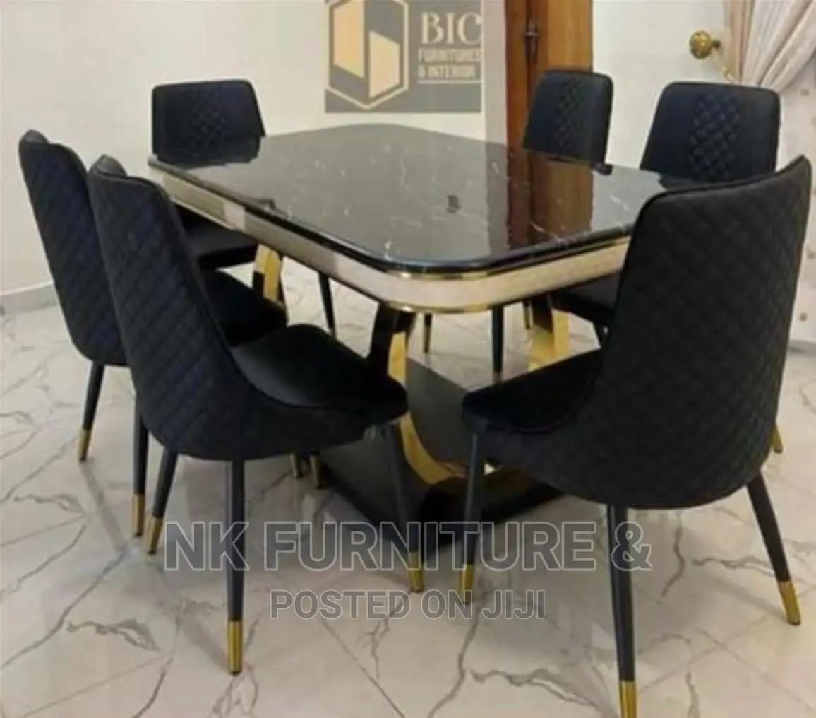 Modern Marble Dining Set by 6