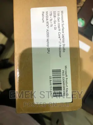 New Laptop Microsoft Surface Laptop Studio 32GB Nvidia SSD 1T