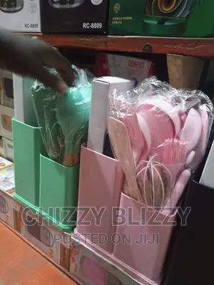 Sets Of Silicone Kitchenware Spoon And Quality Knife.
