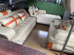 Beautiful L Shape Leather Sofa With One Single