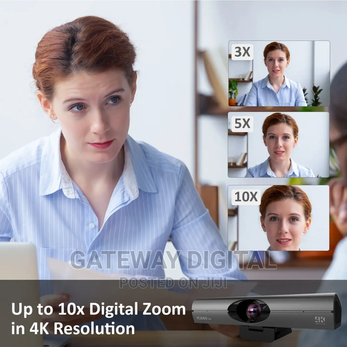 Nexigo Iris Ai Webcam With Hdmi and Noise Canceling Mics