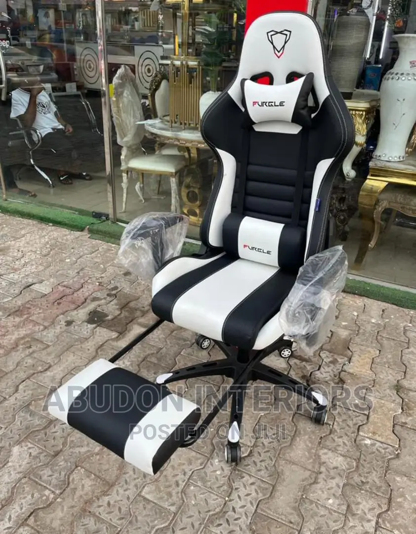 White On Black Chair