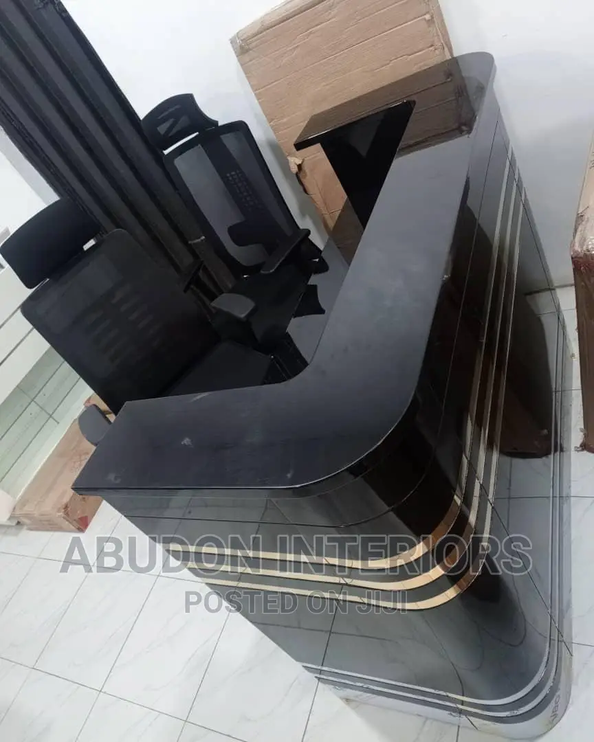 Black Receptionist Table