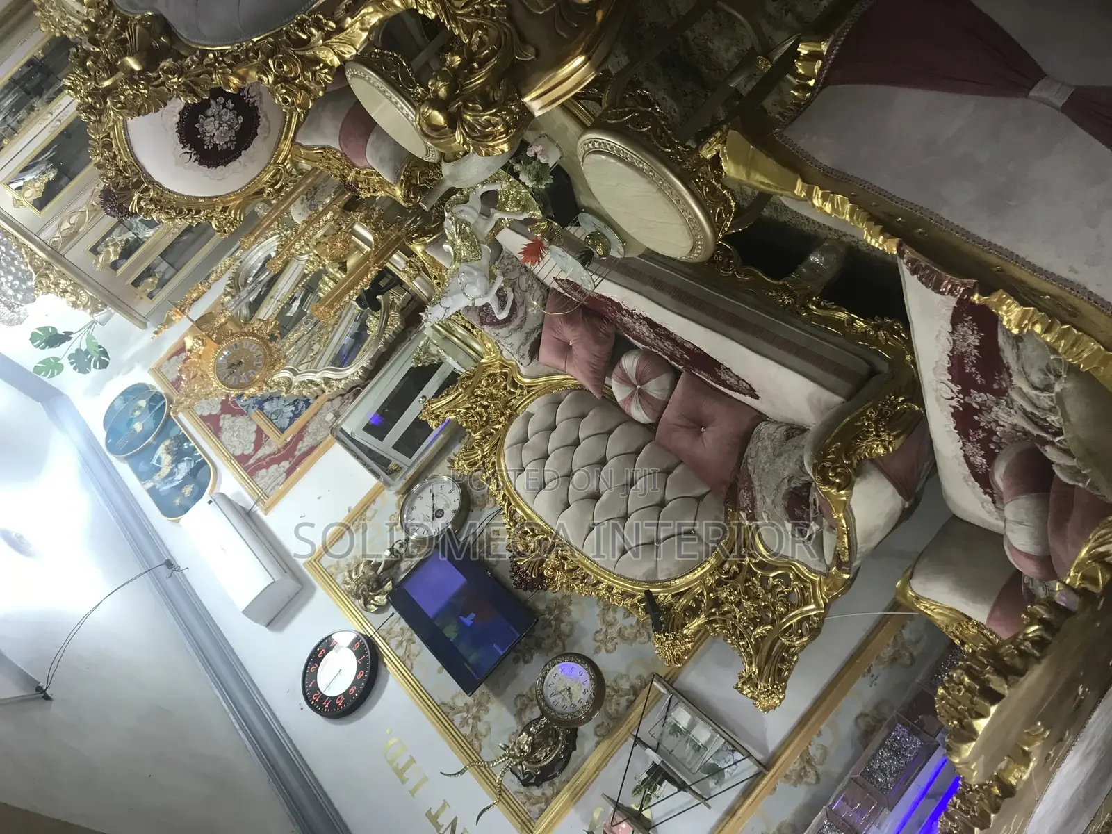 Solid Interior Full Set of Turkish Sofa