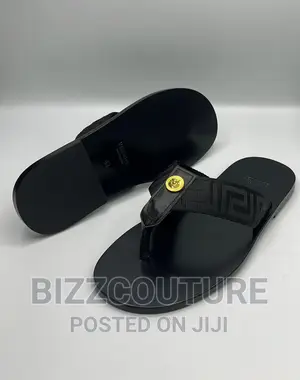 Original VERSACE Leather Sole Slippers Available in Store