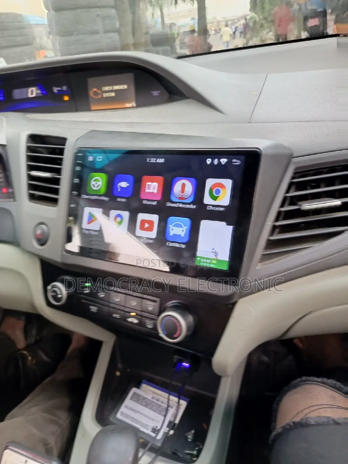 Honda Civic 2012 Android Screen With GPS Navigation (Map)
