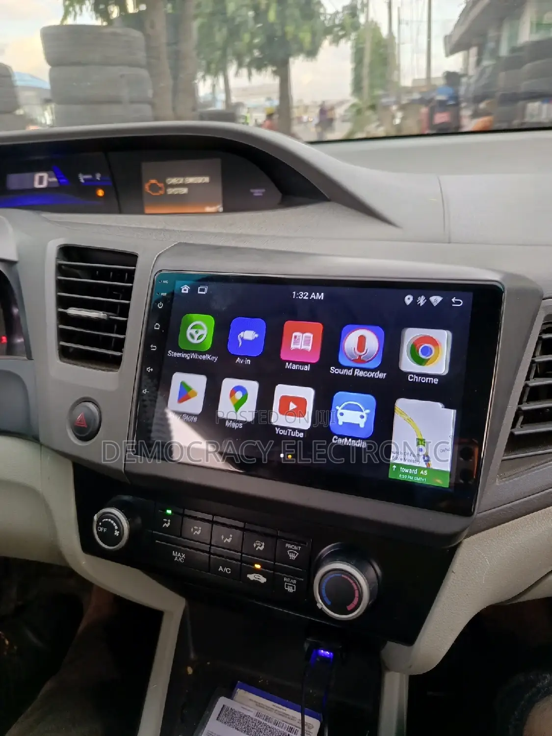 Honda Civic 2012 Android Screen With GPS Navigation (Map)