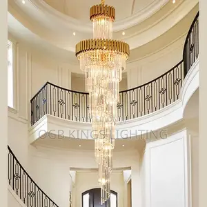 Strip Crystal Chandelier Lighting Modern Long Hanging Lamps