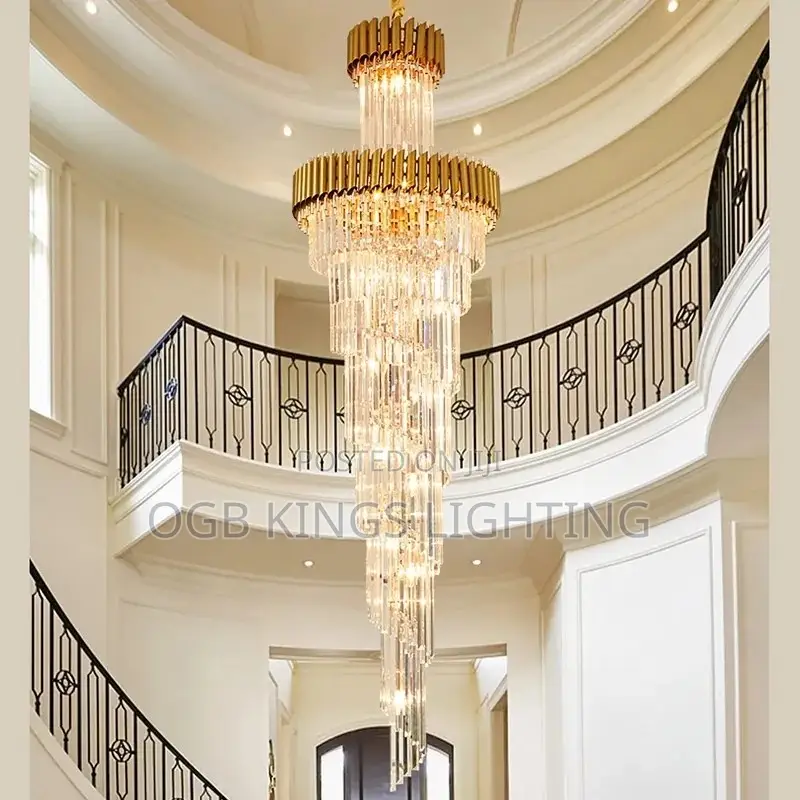 Strip Crystal Chandelier Lighting Modern Long Hanging Lamps