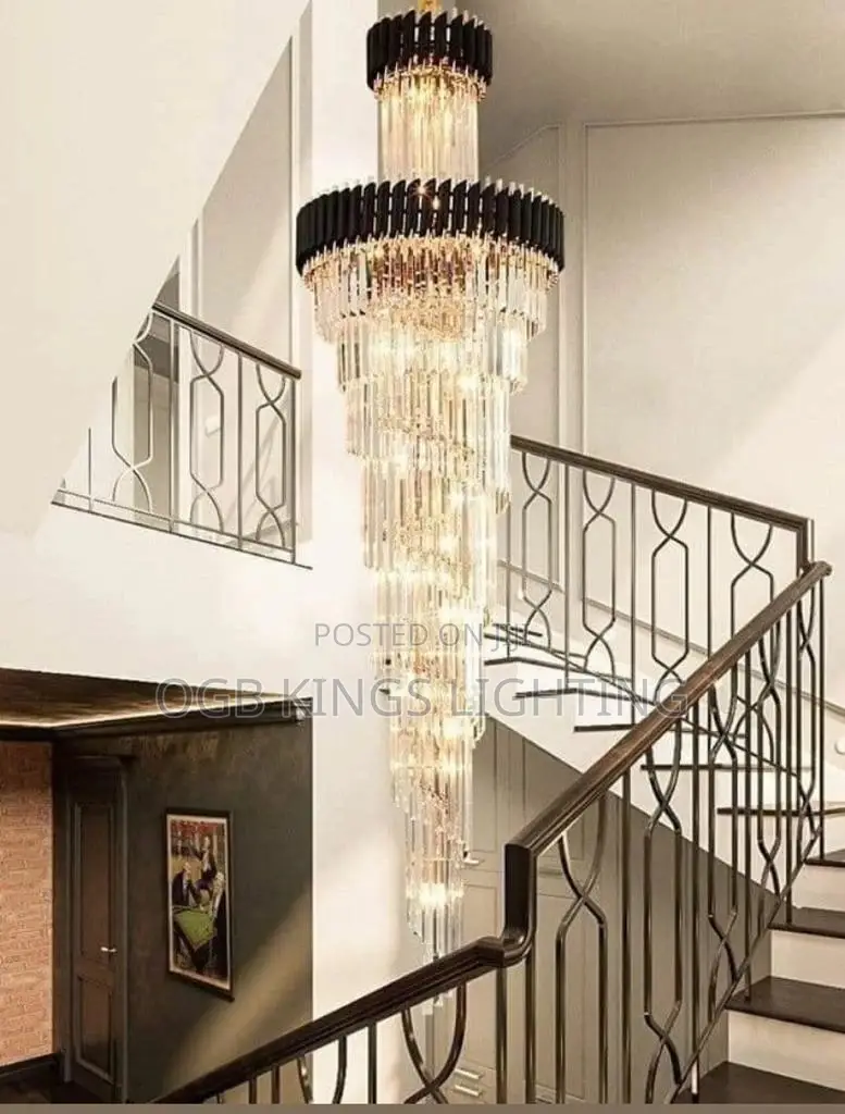 Strip Crystal Chandelier Lighting Modern Long Hanging Lamps