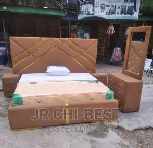 Full Set of Unphostered / Padded 6 by 6 Wooden Bedframe