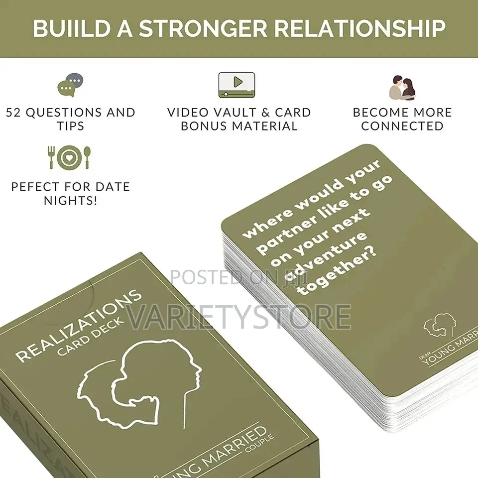 Couple Realizations Card Deck Fun Game Cards for Couples