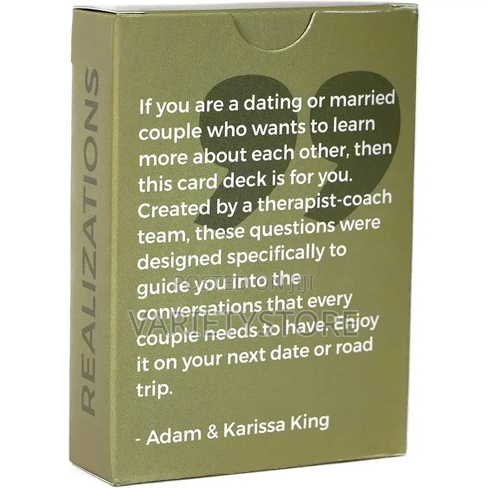 Couple Realizations Card Deck Fun Game Cards for Couples