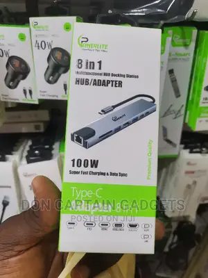 USB-C Hub Adapter 8in1 With 100W Fast Charging