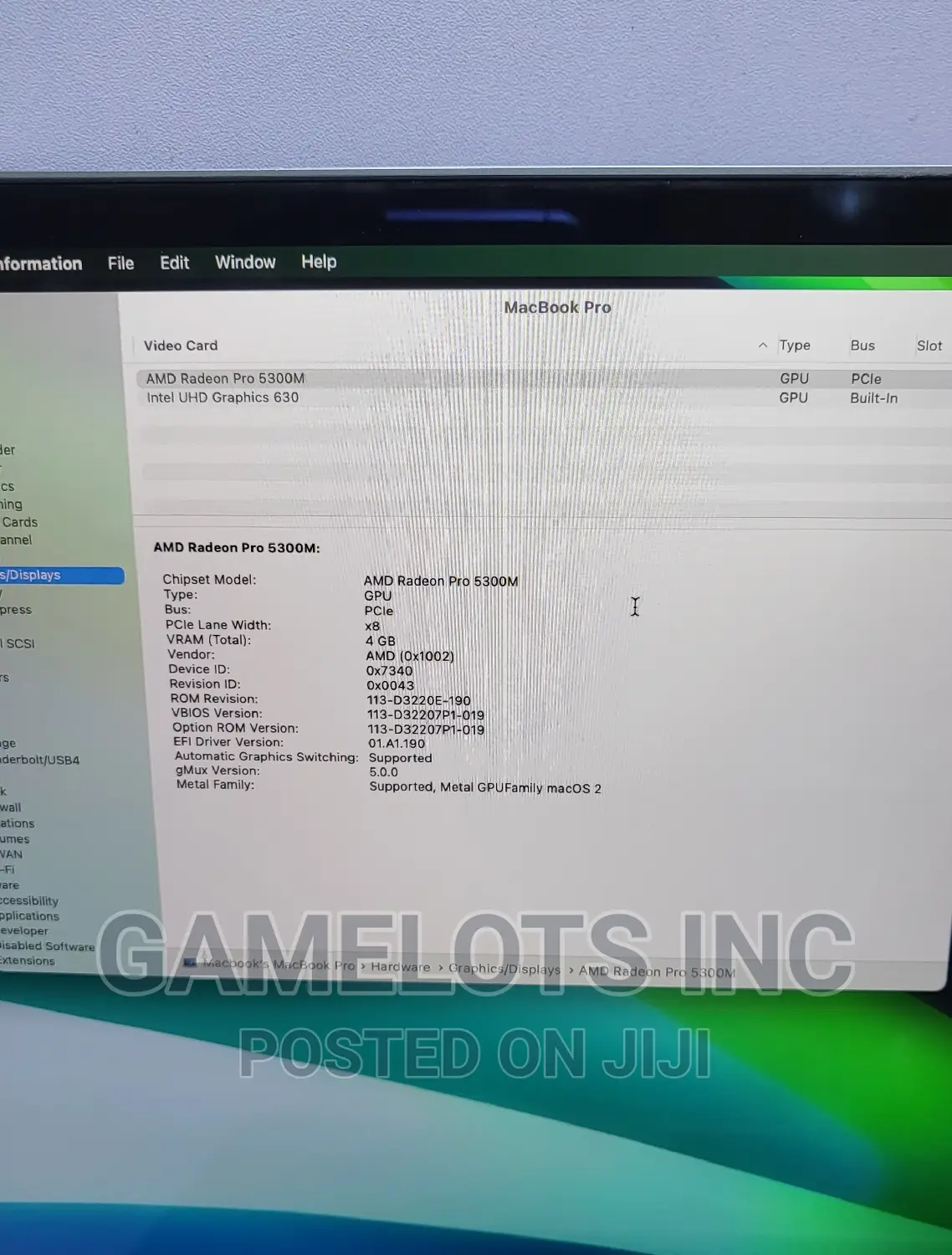 Laptop Apple MacBook Pro 2019 32GB Intel Core i7 SSD 512GB