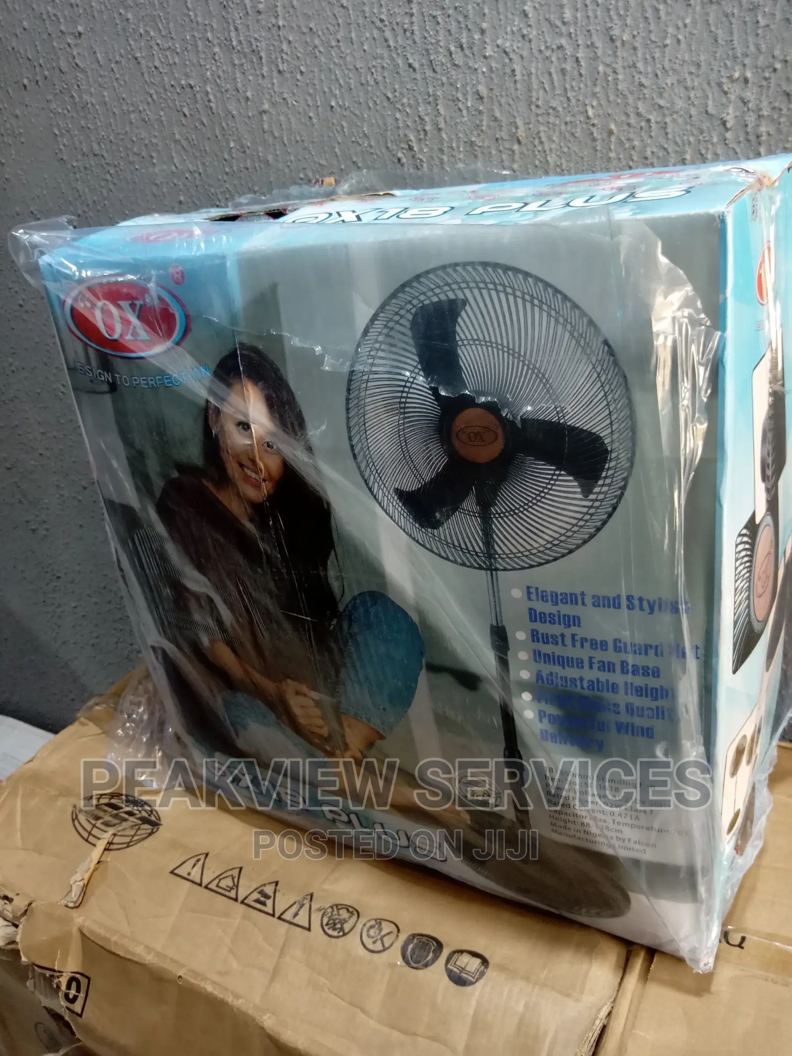 New in Ox-18''inches Standing Fan,Non Rechargable