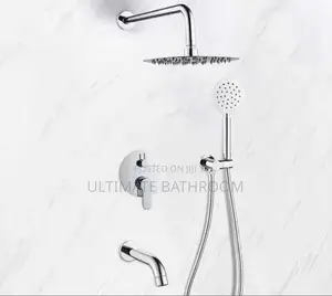 Round Chrome Conduit Shower