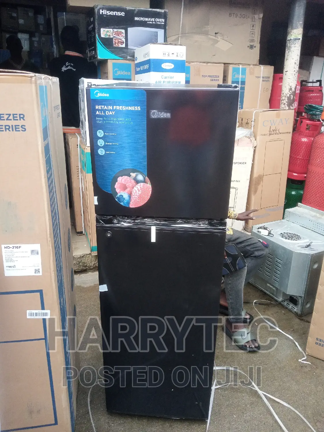 Midea Double Door Fridge Grey Color With 2years Warranty