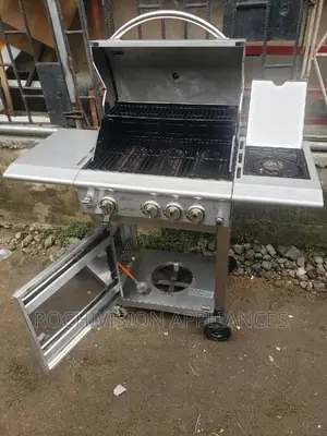 BBQ Grill With Side Stove Gas and Charcoal Barbecue Grill