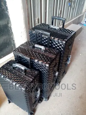 Set of 3 Imported Draft Aluminum Traveling Luggage Boxes