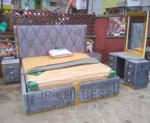 Standard 6 by 6 Complete Upholstery Wooden Bedframe Set