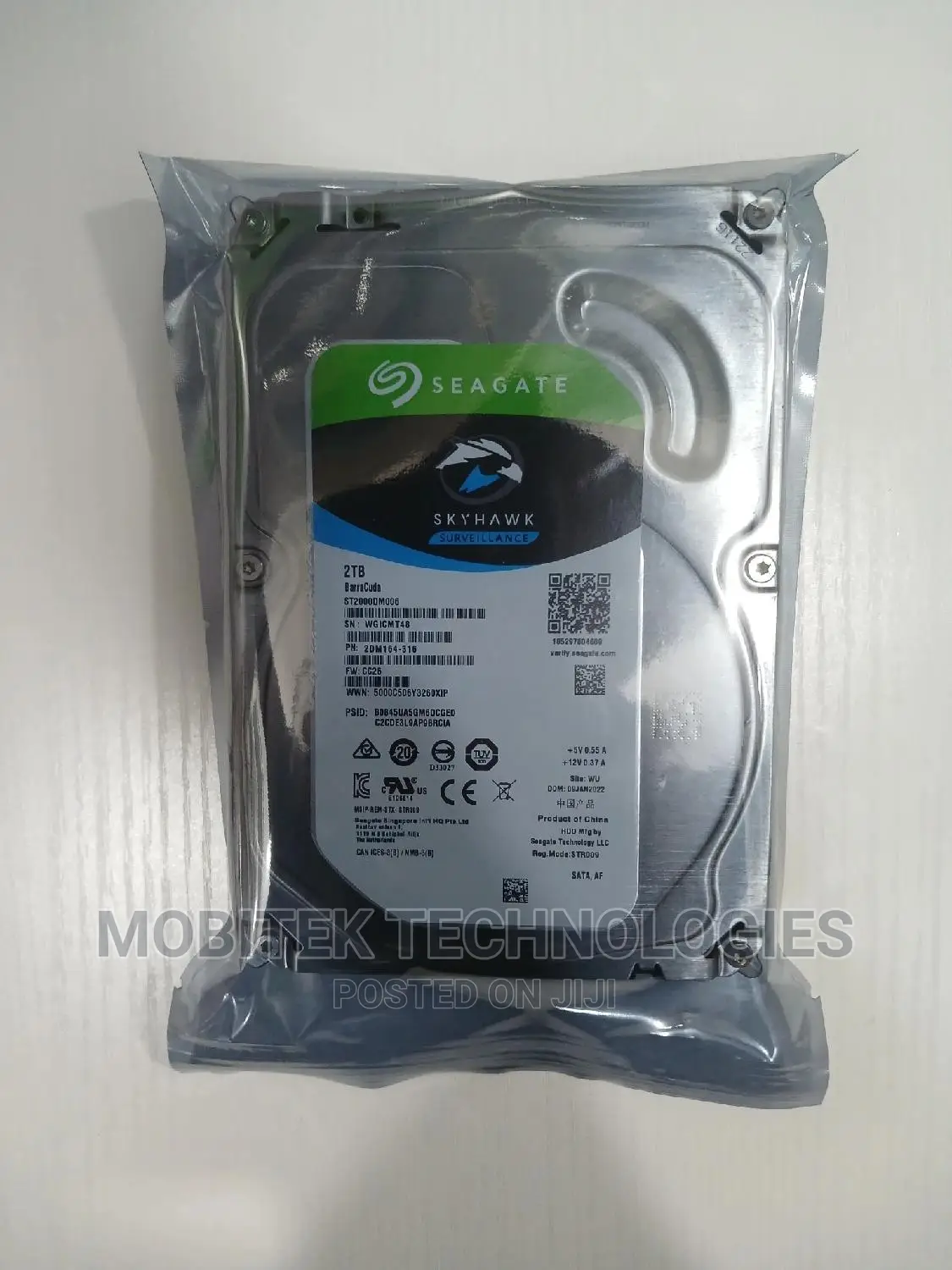 2tb Seagate Skyhawk Surveillance Sata Desktop Hard Drive