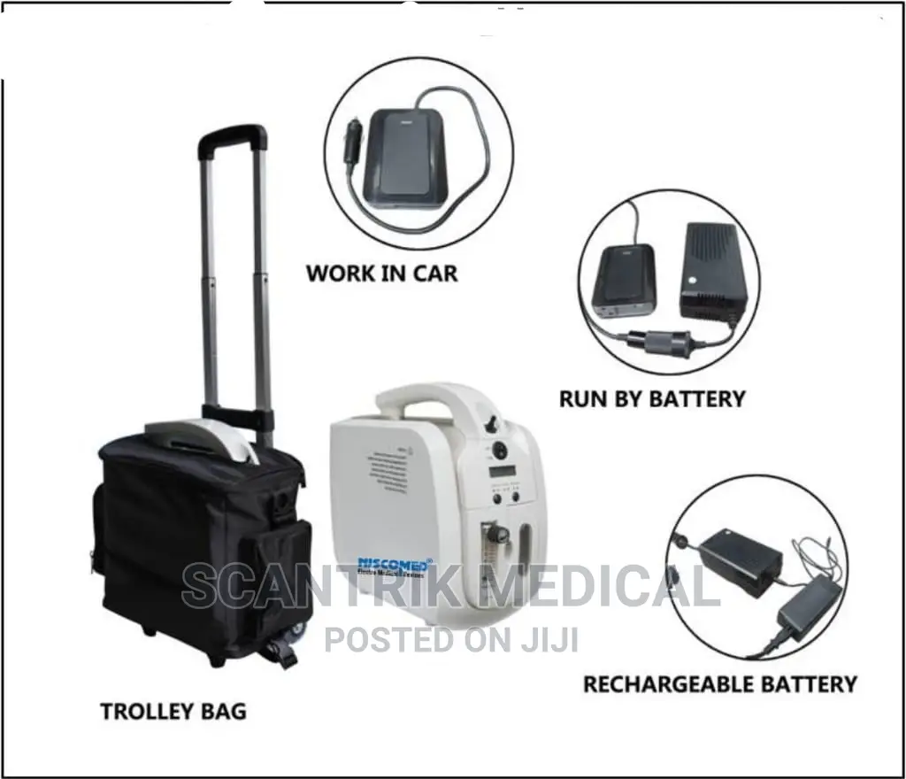 Oxygen Concentrator (Portable, With Battery and Bag)