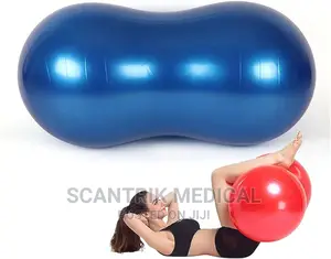 Peanut Balance Ball With Manual Pump for Yoga Fitness- Physi