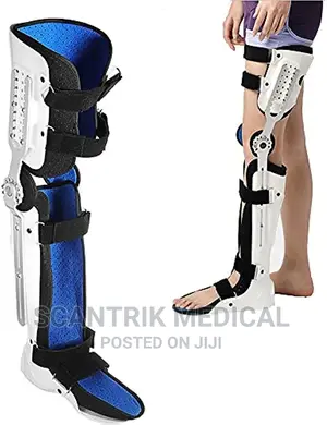 Hinged ROM Knee Foot Support Brace - Full Leg Stabilizer