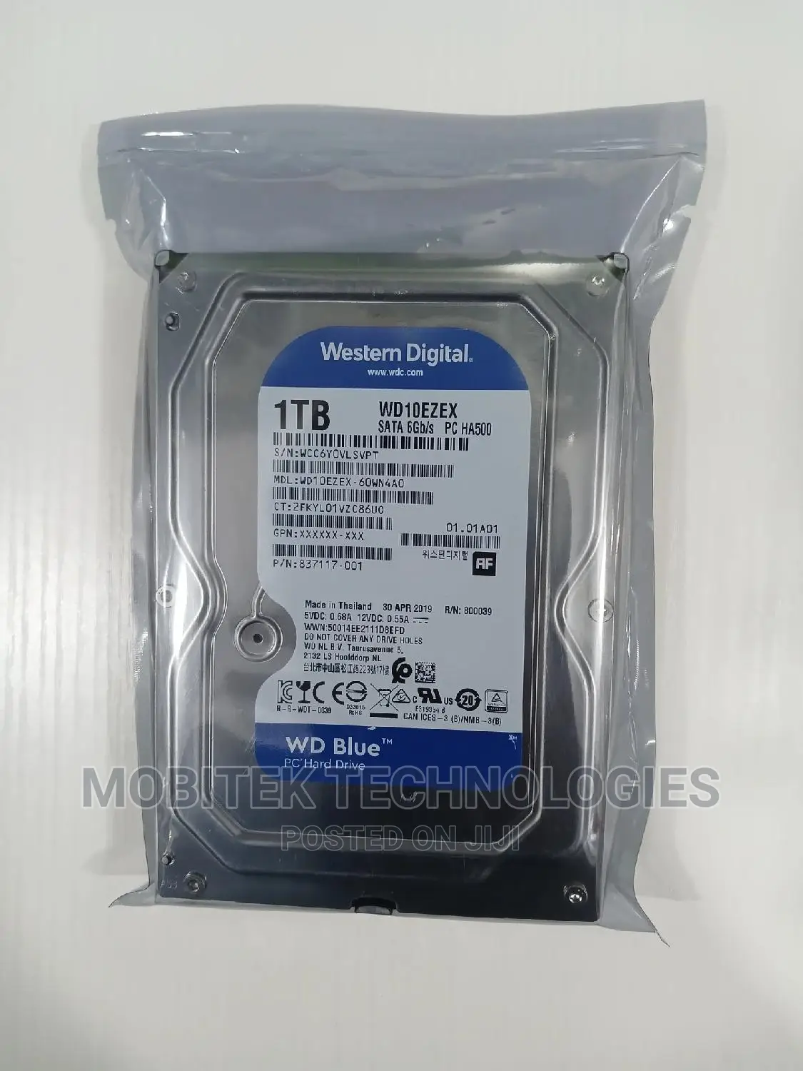 1tb Wd Blue Sata 3.5inchs Desktop Internal Hard Drive