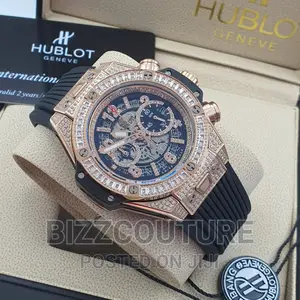 Original HUBLOT RUBBER STRAP WATCH Available in Store