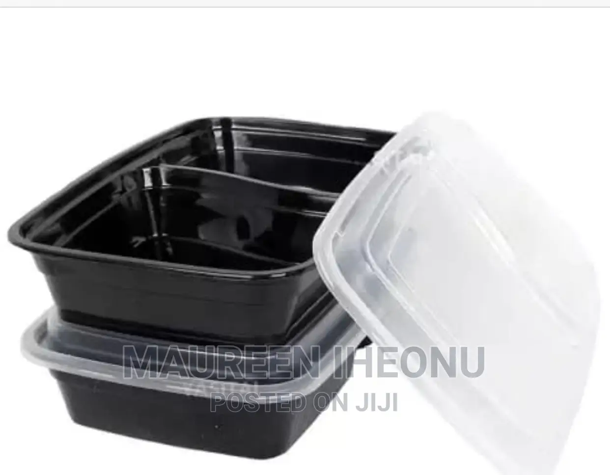 Rectangular 2 Compartments Food Pack- A Pack of 50