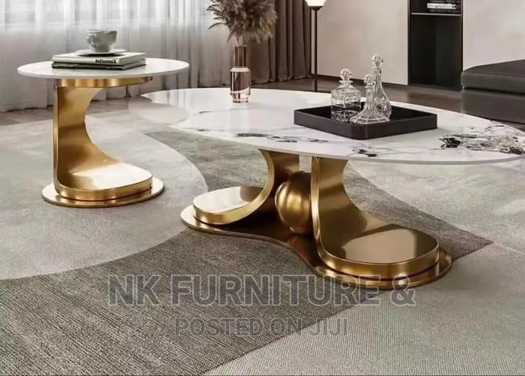 Marble Center Table With One Side Table